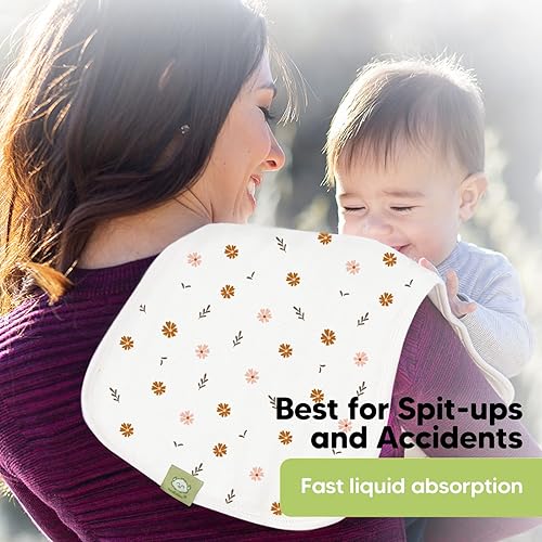 Miniatura 9 de KeaBabies Paquete de 8 baberos orgánicos para niñas y niños y 5 paños de muselina para eructos para bebés, niños y niñas, baberos de dentición para