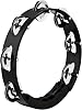 Meinl Percussion Tour Tambourine with Stainless Steel Jingles-NOT Made in China-Black, 8 ABS Plastic Frame, HTT8BK