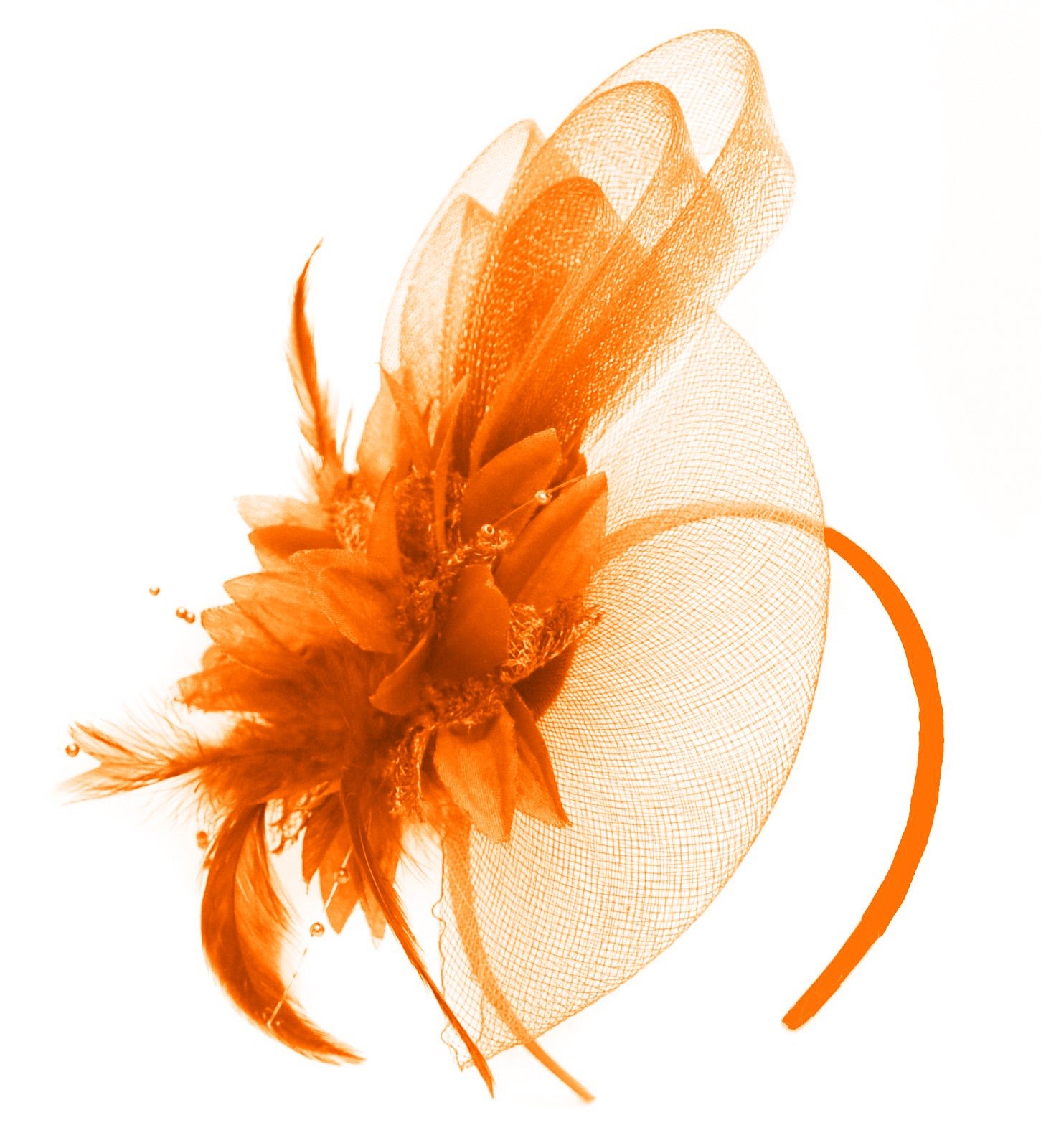 CapriliteFlower Wedding Races Party Fascinator Net Hat and Feathers