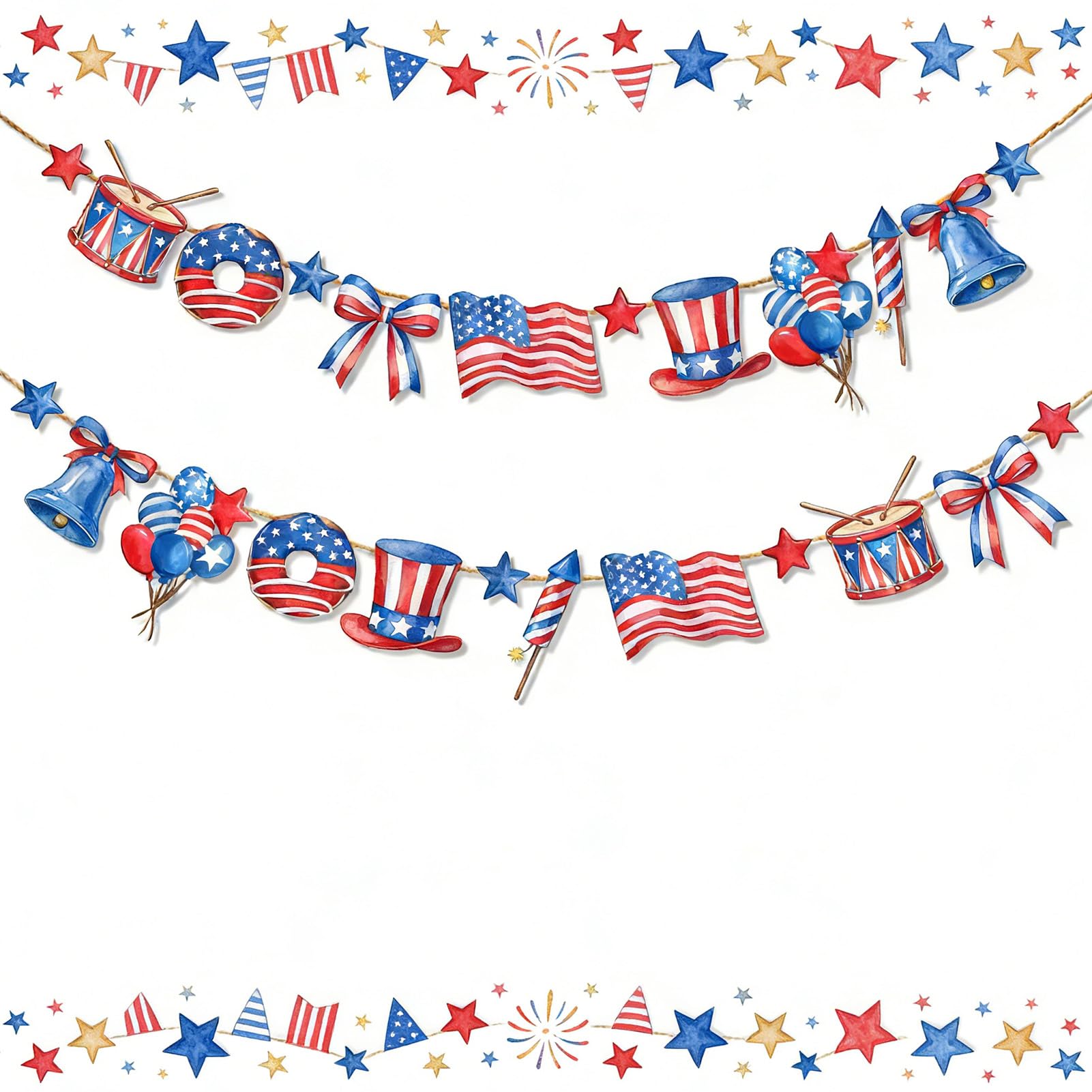 EASY JOY 2er-Set wasserdichte Gänseblümchen-Girlande, rosa-weißes Schmetterlings-Blumenbanner, Bedruckte, Wiederverwendbare Blumendekoration aus PET für drinnen und draußen, Babyparty, Geburtstag
