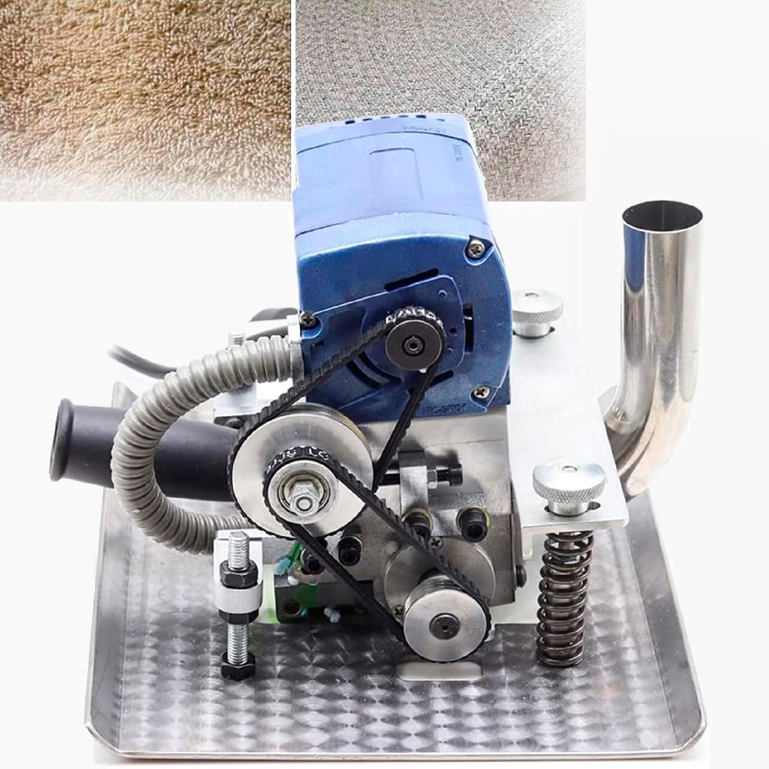 500W Handmade Rug Clean Shearing Machine, Portable Flat Rug Shearing Machine with 3inch Blade Adjustable Depth, for Carpet Rug Carpet Trimmer