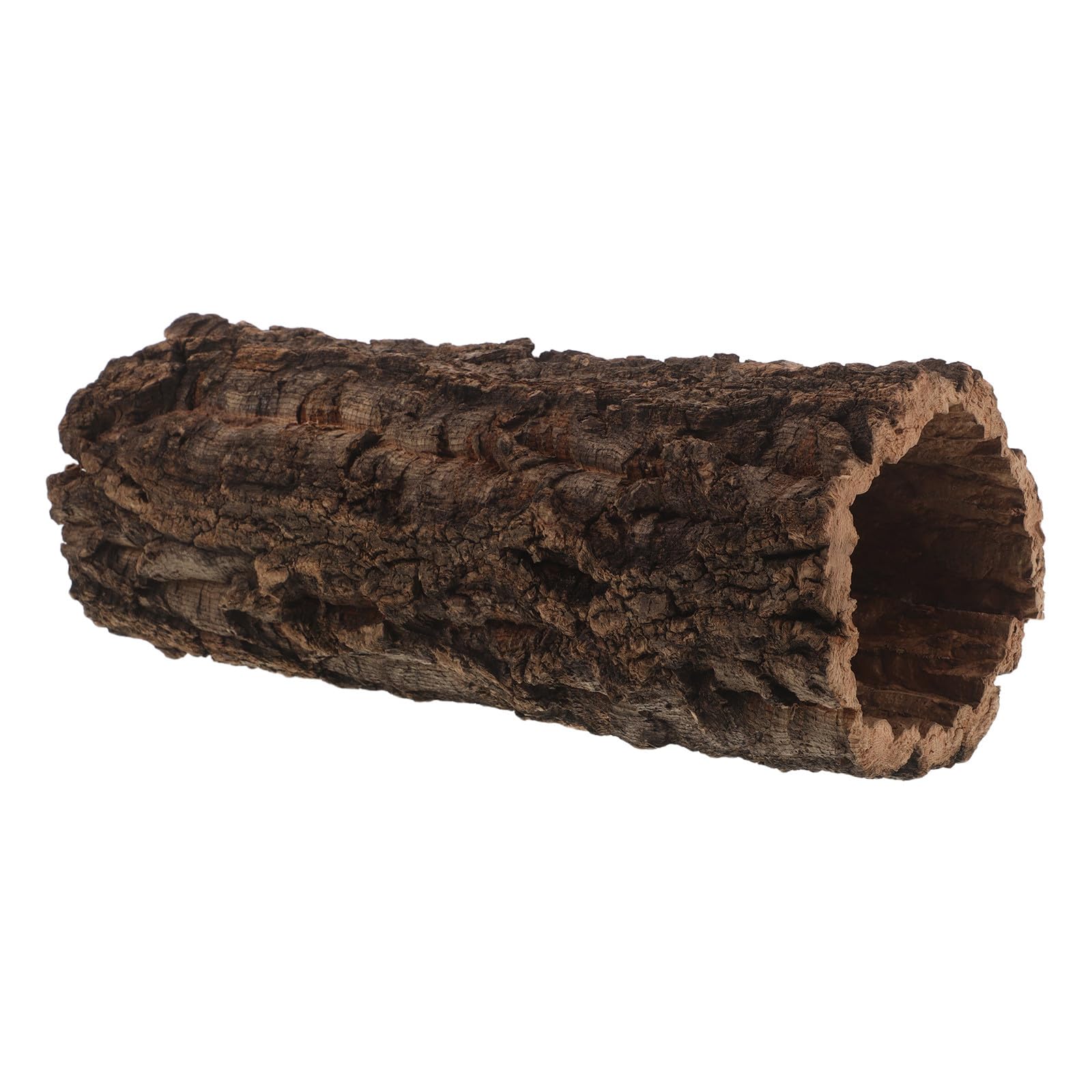 Cachette pour serpent et abri pour dragon barbu en bois creusé 30 cm