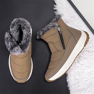 Warm Fur-Lined Easy-Zip Snow Boots