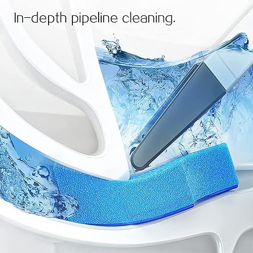 Miniatura 3 de Cepillo de inodoro desechable con 10 cabezales de repuesto para inodoro, cepillo para inodoro con soporte de almacenamiento para limpiadores para