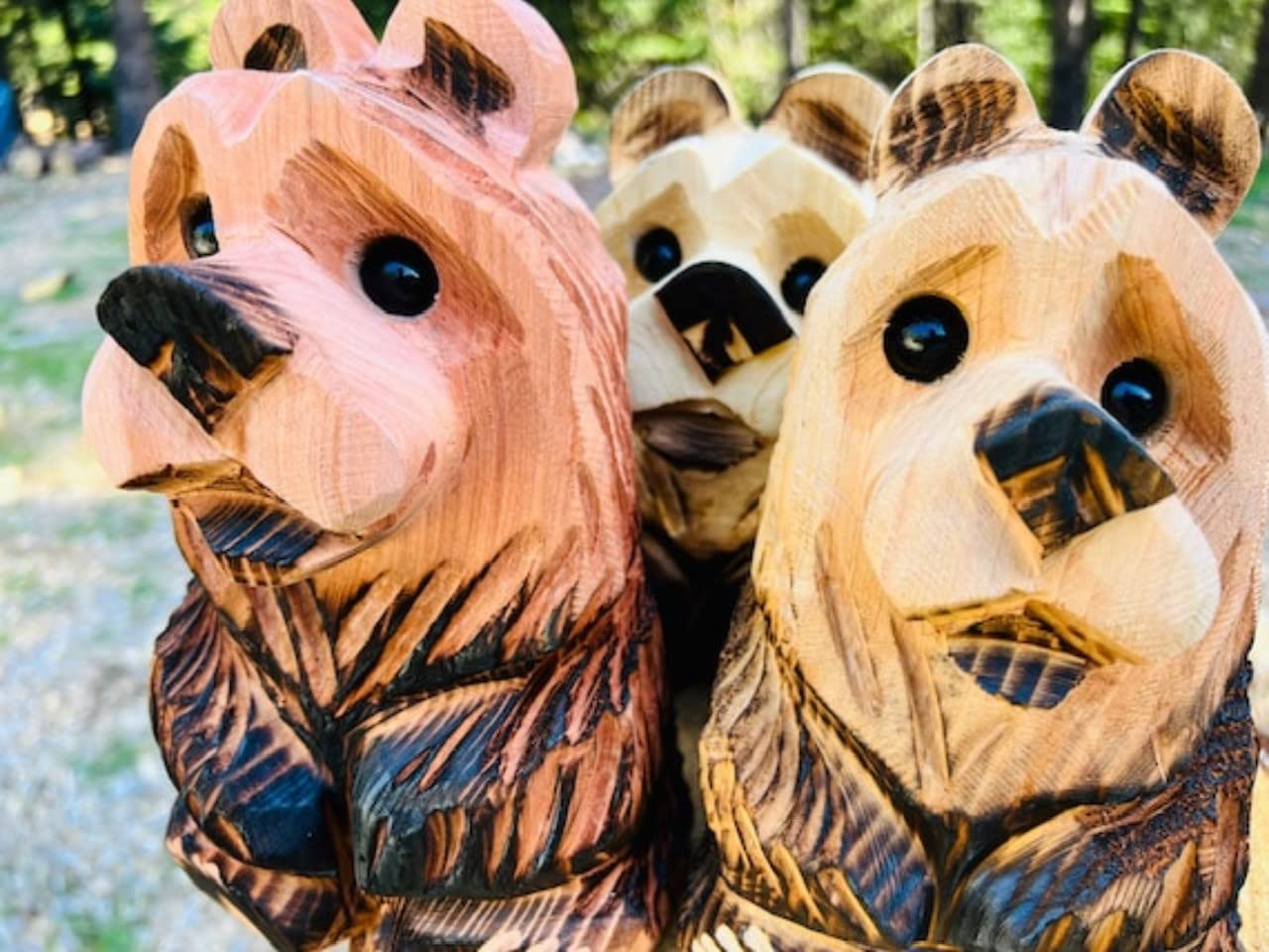 9" Cedar Bear Chainsaw Carving