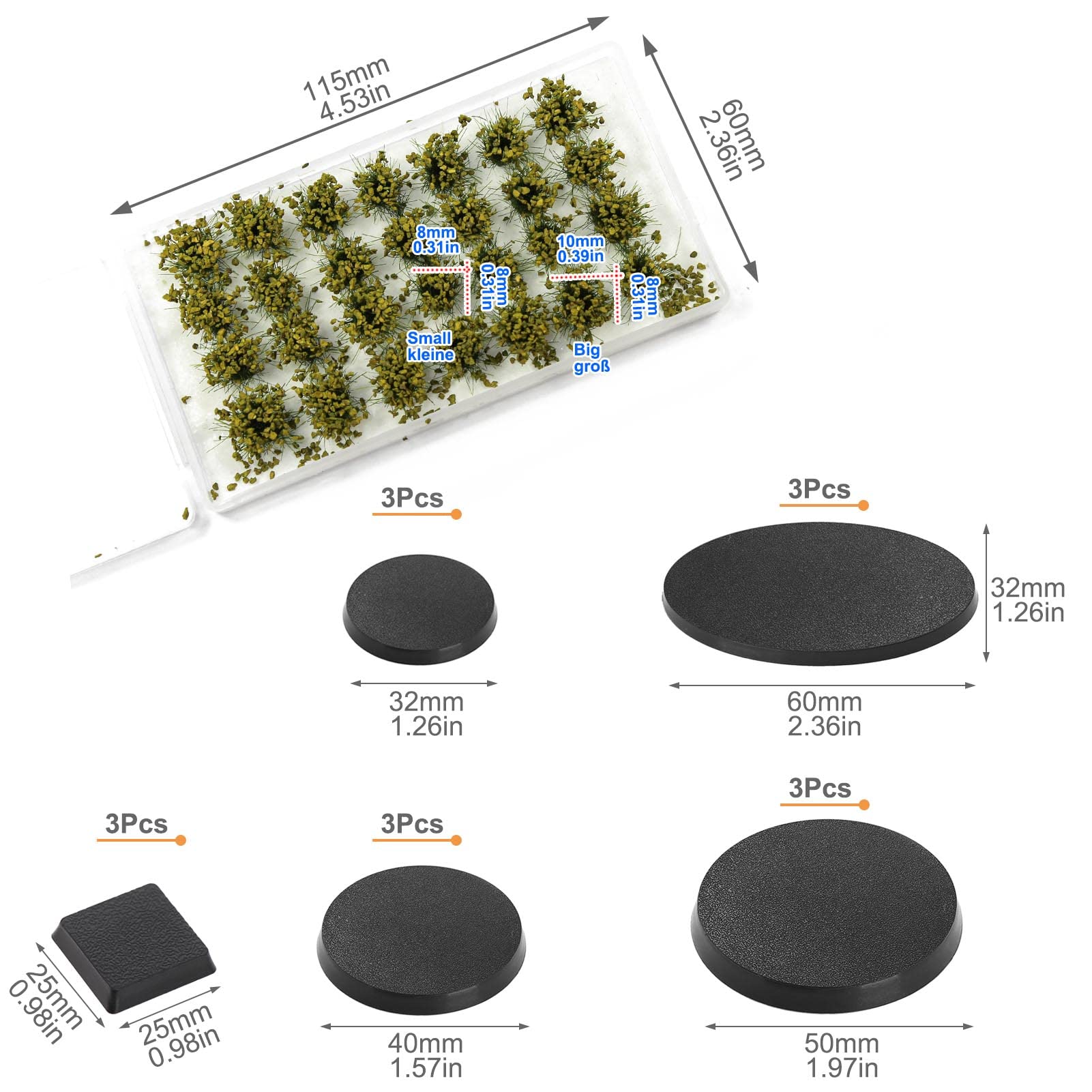 Evemodel Eine Packung Static Grass Tuft Mit Modell Basis Eisenbahn Ornamente Cluster Simulation Landschaft Militärsimulation Szenen Sand Tabellen (B)