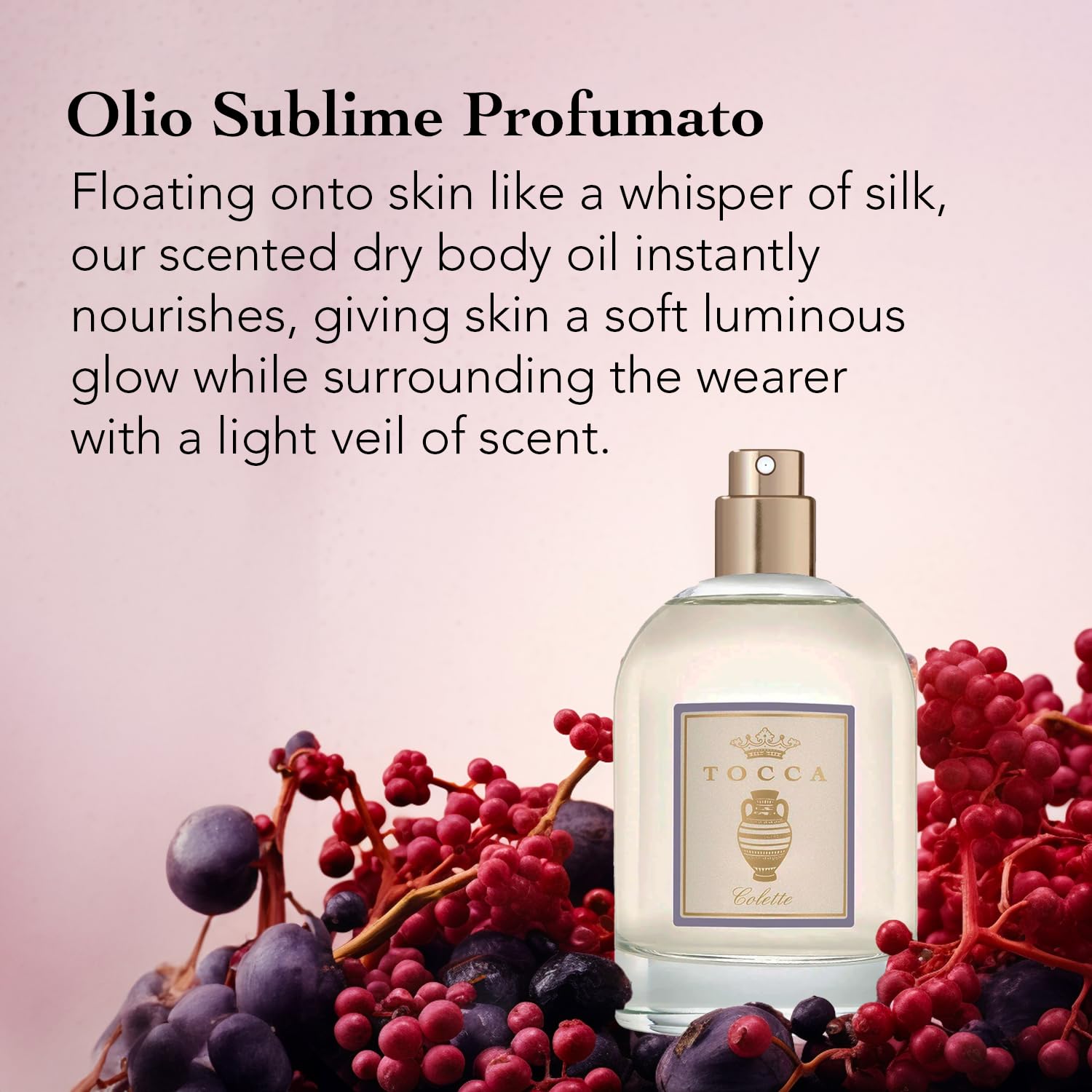 Tocca Women's Perfume (20 ml) & Dry Body Oil (100 ml) Set in Colette - Warm Floral, Bergamot, Sandalwood, Pink Peppercorn