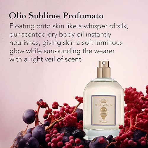 Miniatura 2 de Tocca Colette Aceite corporal seco perfumado, 3.4 onzas líquidas, fragancia corporal Olio Sublime Profumato, floral cálido, bergamota, sándalo,