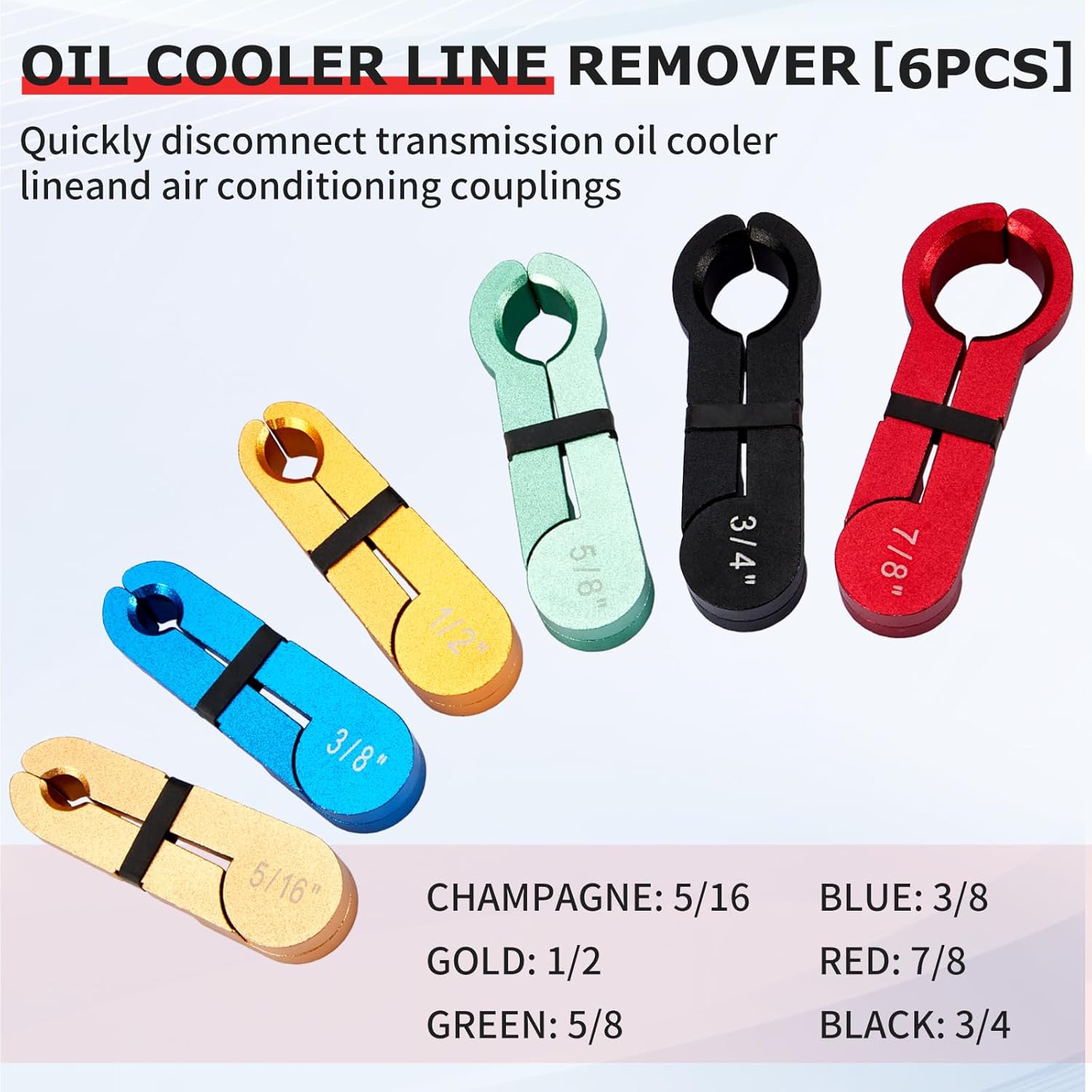 Master Quick Disconnect Tool Set Fuel Line Disconnect Tool Kit with Fuel Line Removal Pliers for AC Fuel Line Transmission Systems,Red