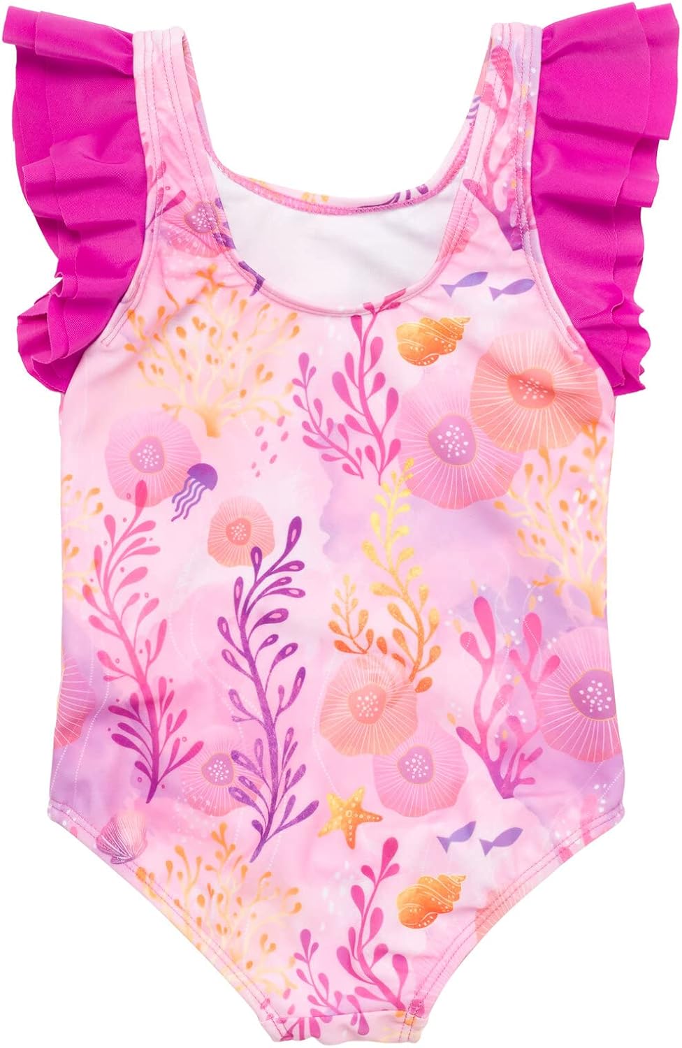 Disney Princess Girls One Piece Bathing Suit UPF 50+ Toddler to Big Kid Sizes (2T - 10-12) - Image 3