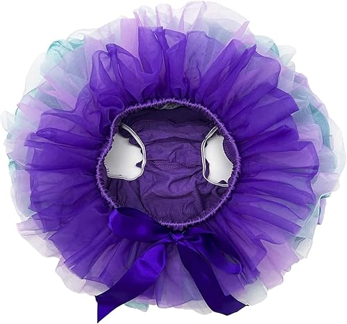 Miniatura 5 de Under the Sea - Conjunto de leotardo de cumpleaños de sirena para niña pequeña con falda tutú y diadema con lazo