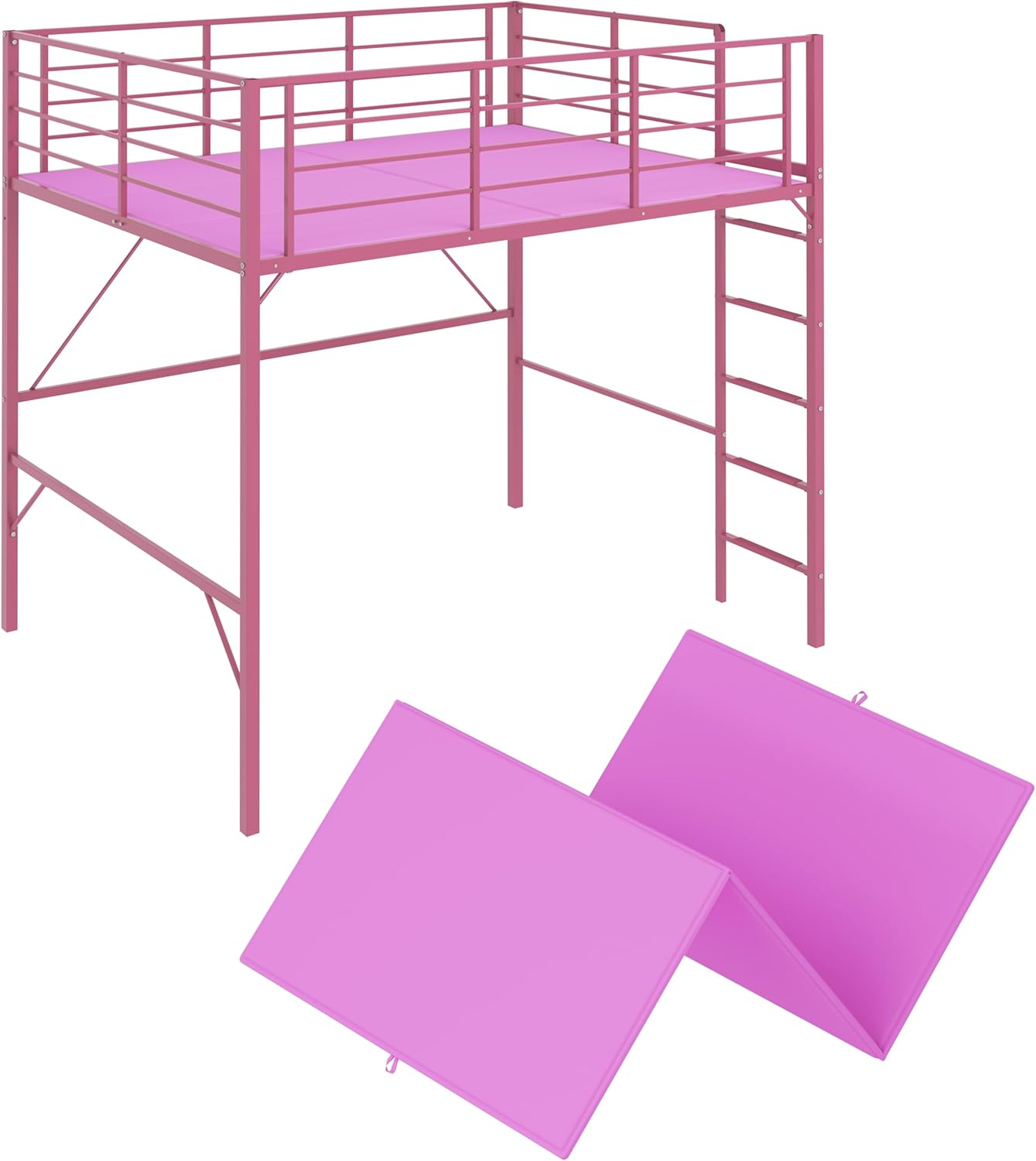 Full-Bunkie-Board(54''x75'') 0.5 inch Low Profile Under Mattress Foldable-Bed-Board to Prevent Sagging with Heavy-Duty Solid Steel Frame Design,Noise Free