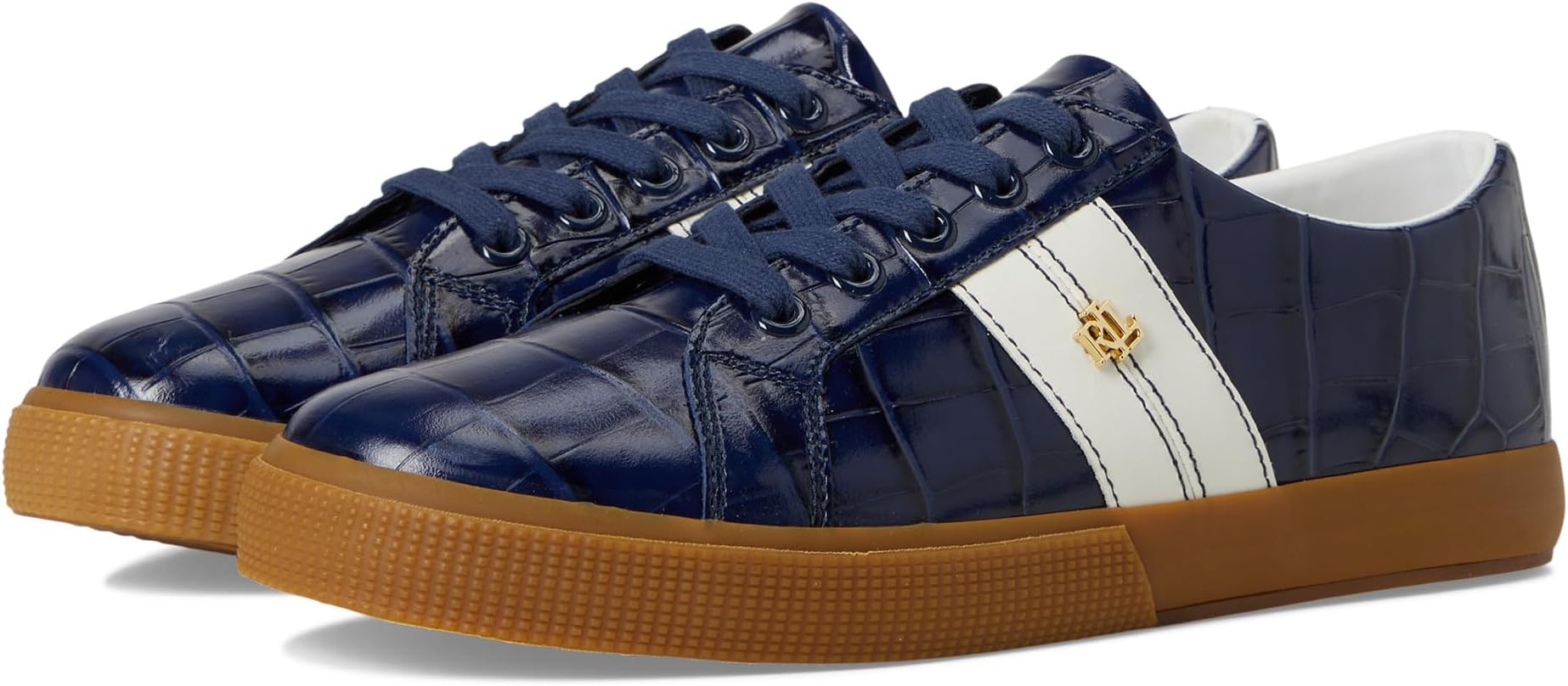 Janson II Croc-Embossed Leather Sneakers