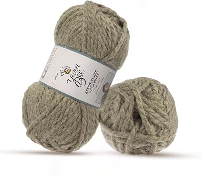Hobby Lobby Yarn Bee Effortless Super Bulky Yarn, 266 Dried Sage | 6 Super Bulky, Acrylic & Alpaca, 111 Yards Per Skein