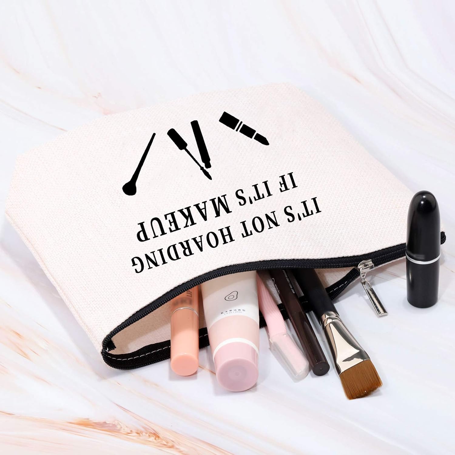 MYSOMY It's Not Hoarding if It's Makeup Cosmetic Bag Funny Makeup Bags Gifts for Women Makeup Lovers Gifts (Makeup Bag) - Image 5