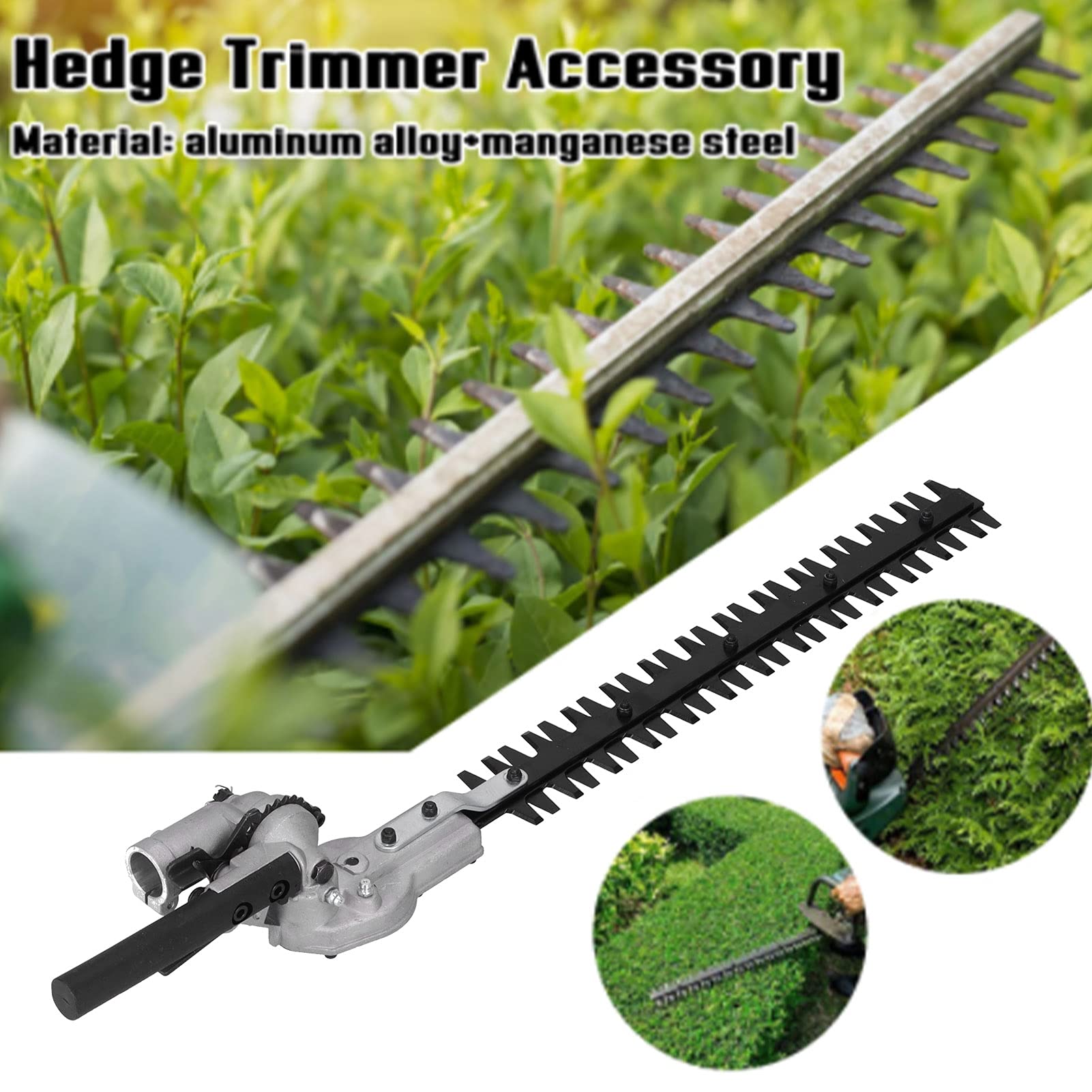 Cabezal de Cortasetos de 26mm, Accesorio para cortacésped, 9 Dientes diseño de Hoja de Doble Filo, Accesorios para cortacésped, irrigador para jardinería, poda de árboles
