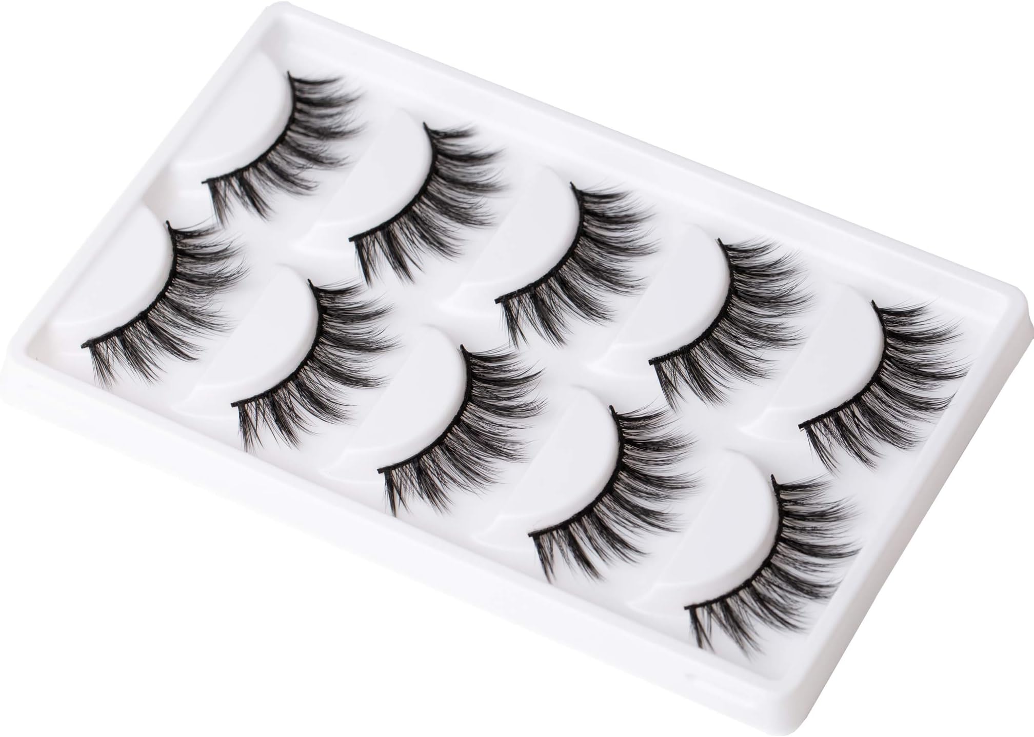 Arimika Full Volume 5D Faux Mink False Eyelashes- Fluffy Dramatic Lashes 5 Pairs