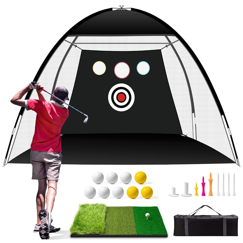 Amazon.com : OYN 10x7ft Golf Net with Hitting Mat, Golf