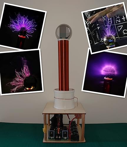 Spark Gap Music Tesla Coil Kit DIY Touchable Rayo Artificial Arco Plasma Juguete de escritorio Energía Eléctrica Transmisión Inalámbrica Modelo de