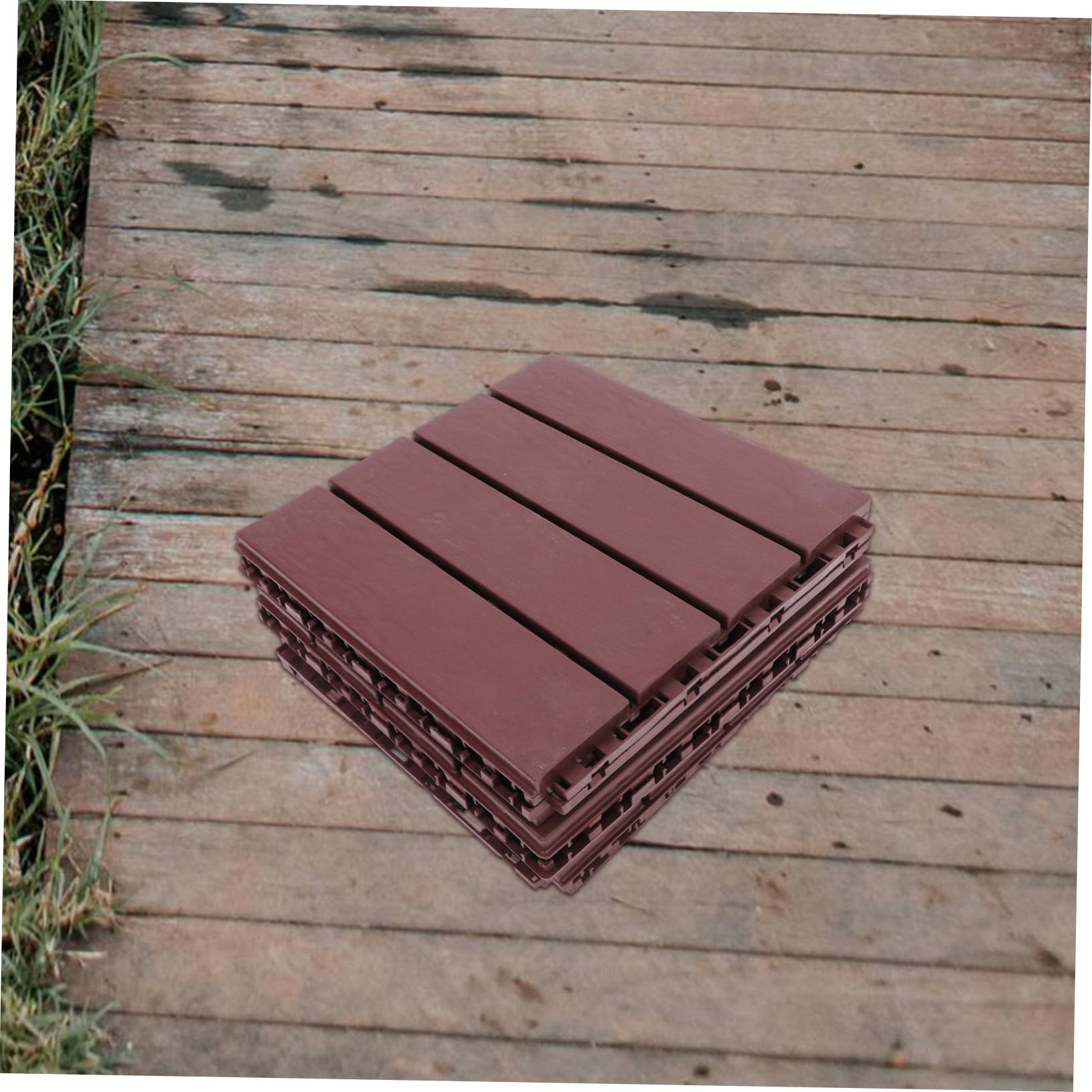 Baldosas de Terraza Entrelazadas para Exteriores, 6 Piezas