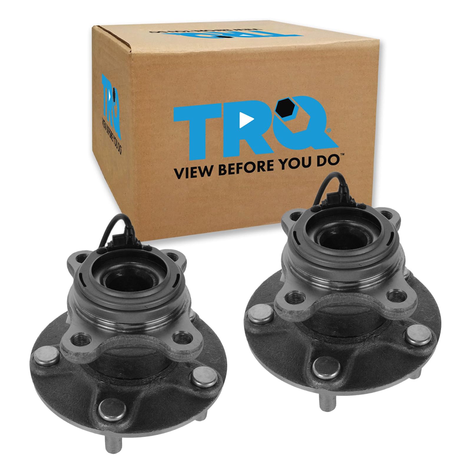 TRQ Rear Left and Right Wheel Bearing and Hub Assembly Set 2 Piece