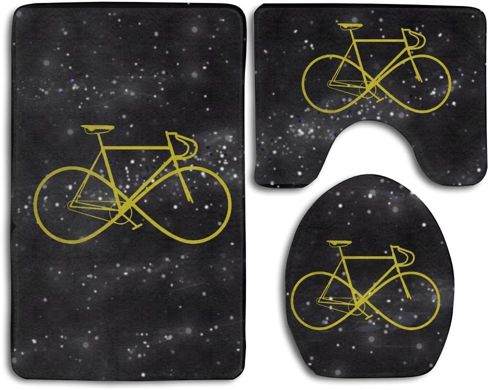 Infinity Sign Bike Skidproof Toilet Seat Cover Bath Mat Lid Cover