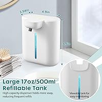 Vista 2 de Automatic Soap Dispenser, 17oz/500ML Large Capacity Touchless Foaming Hand Soap Dispenser with 4 Foam Adjustments, Rechargeable for Kitchen