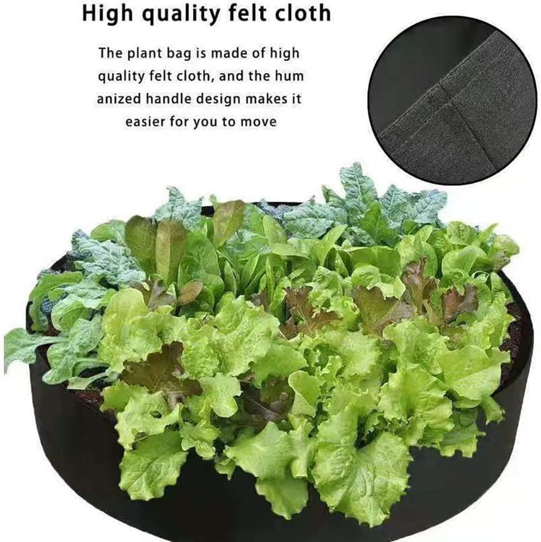 Ulalaza 3PCS Potato Grow Bags with Flap Plant Grow Bags Fabric Multi Ribbon Potato Bag Tomato Vegetable Growth Non-Woven Felt Planting Bag Transparent