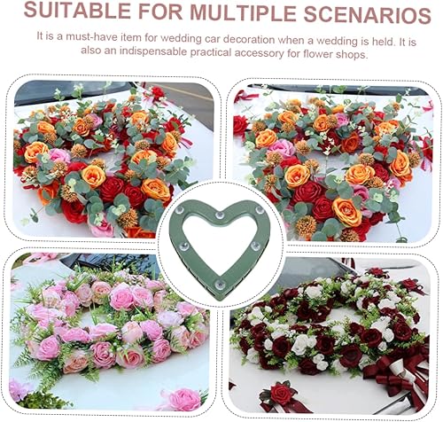 Miniatura 4 de Marco de corazón para coche de boda, accesorios para automóvil, bloque de floristería, bloques de flores de espuma, espuma floral, en forma de