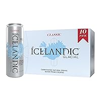 Vista 1 de Icelandic Glacial - Agua con gas sin sabor, latas de 330 ml / 11.1 fl oz (paquete de 10)