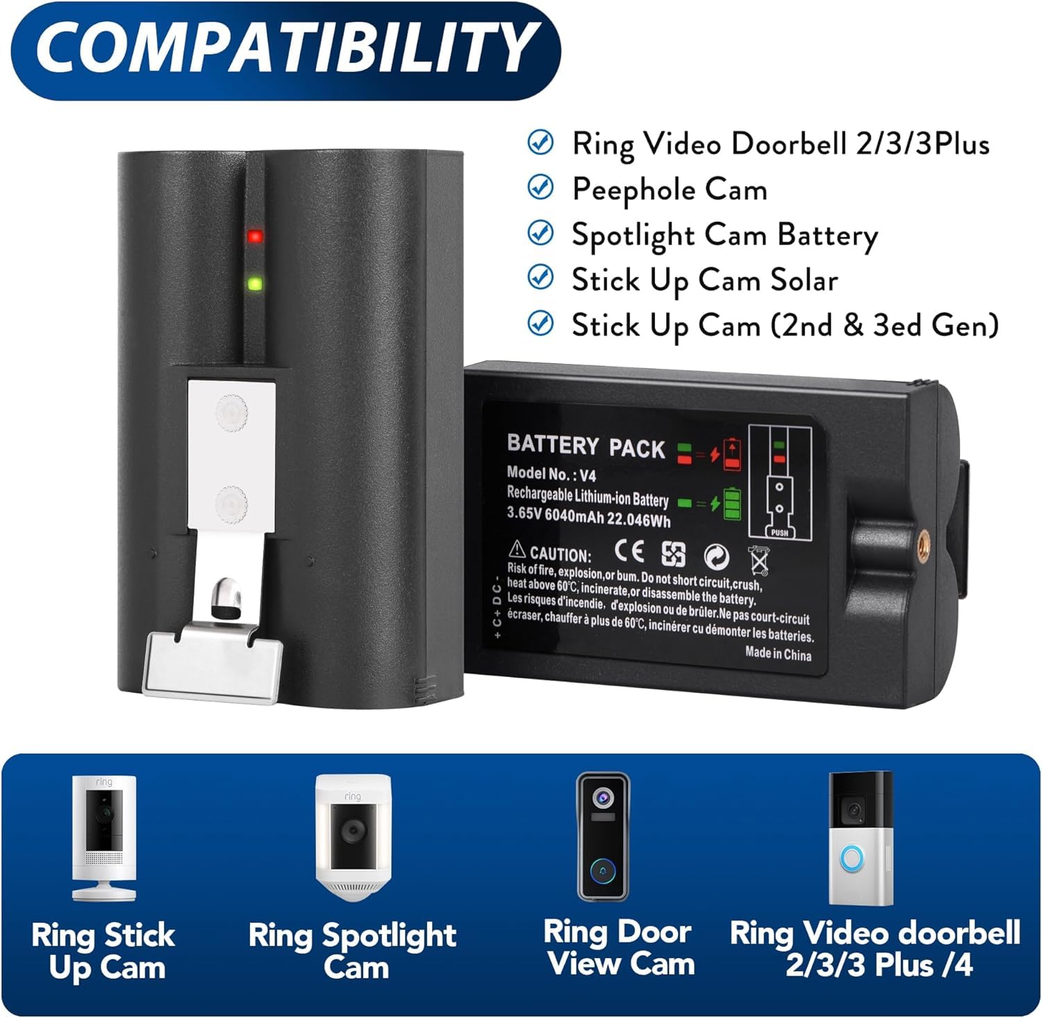 Amazon.com : TEMZICK 2-Pack 6040mAh Replacement Battery with