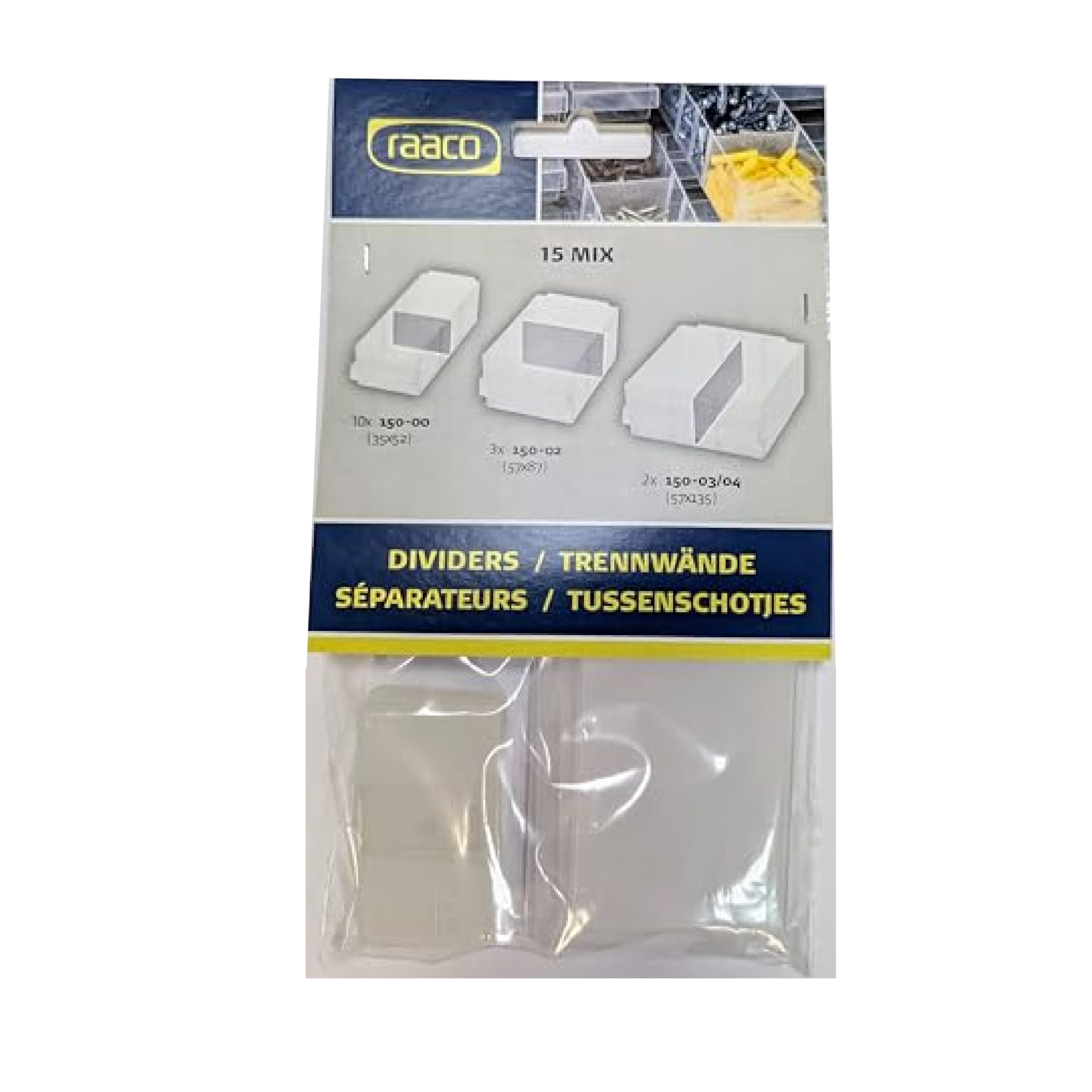 Raaco 15 Piece Mixed Bag Of Cabinet Drawer Dividers