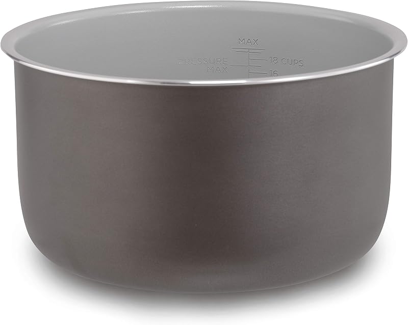 Comida de 6.5 cuartos. Olla interior antiadherente con revestimiento de cerámica, compatible con todos los Ninja Foodi de 6,5 cuartos. Modelos grises aptos para lavavajillas. 102FY300