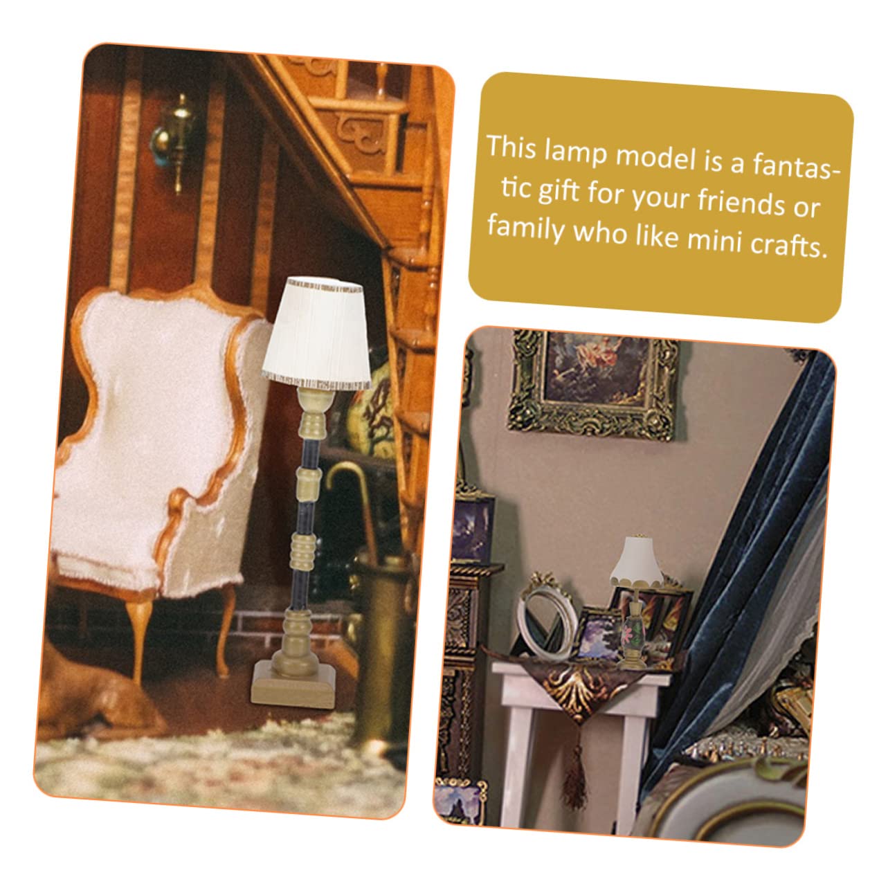 MUSISALY 1Set Scale Micro Table Lights with Realistic Details Decorative Ornaments for House Scenes