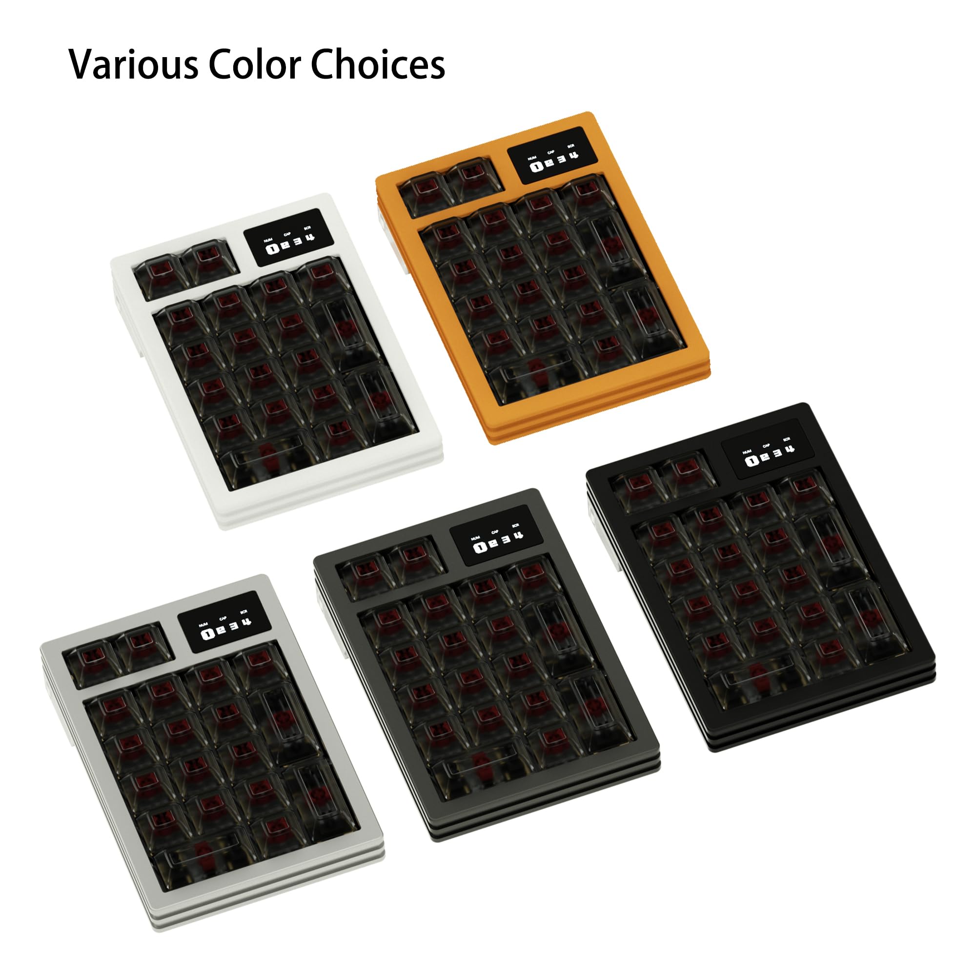 VIA Pavé numérique programmable, pavé numérique macro mécanique filaire USB, pavé numérique portable à 19 touches avec rétroéclairage RVB, alliage d'aluminium avec bouton (jaune)