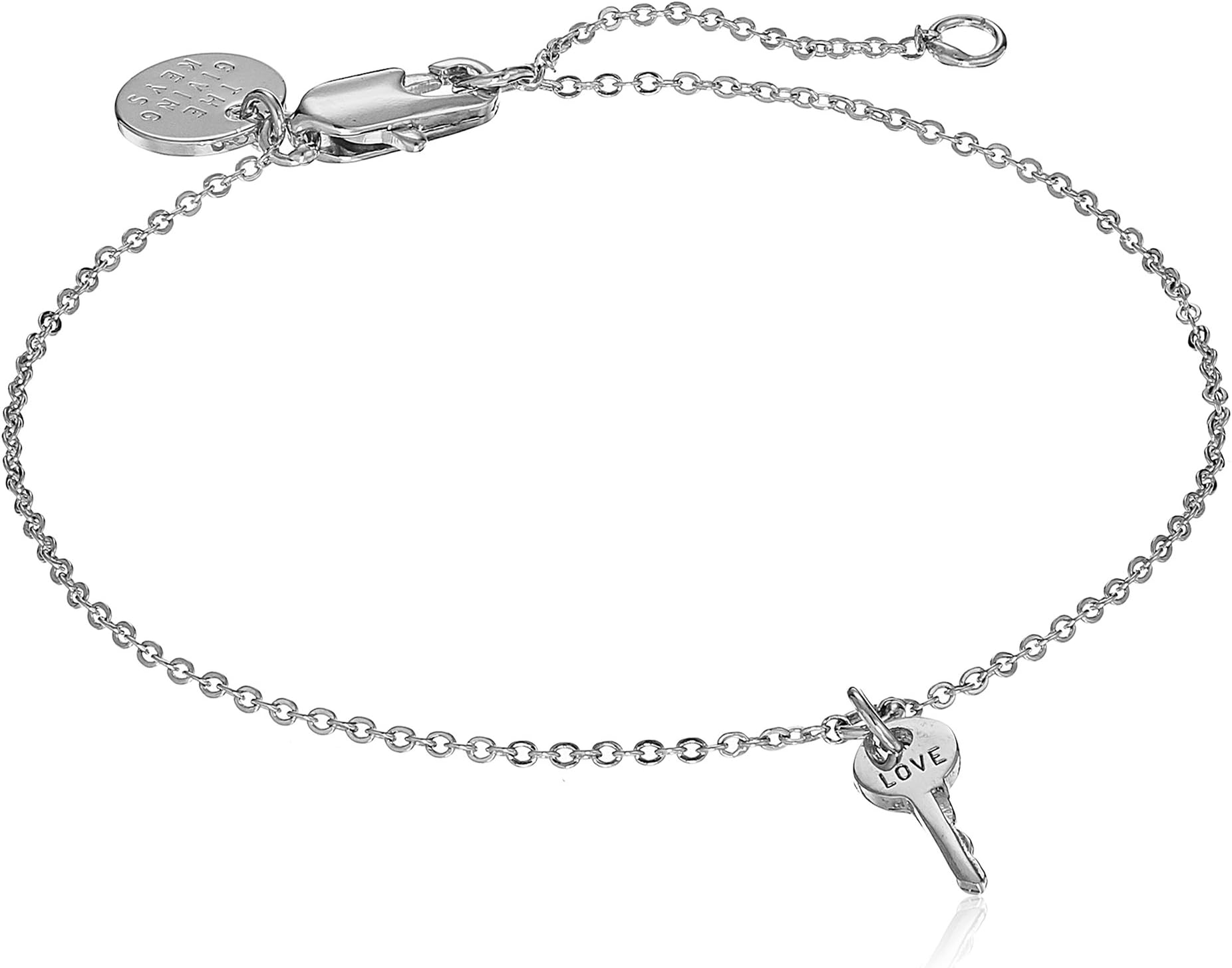 The Giving Keys Mini Key Silver Bracelet LOVE