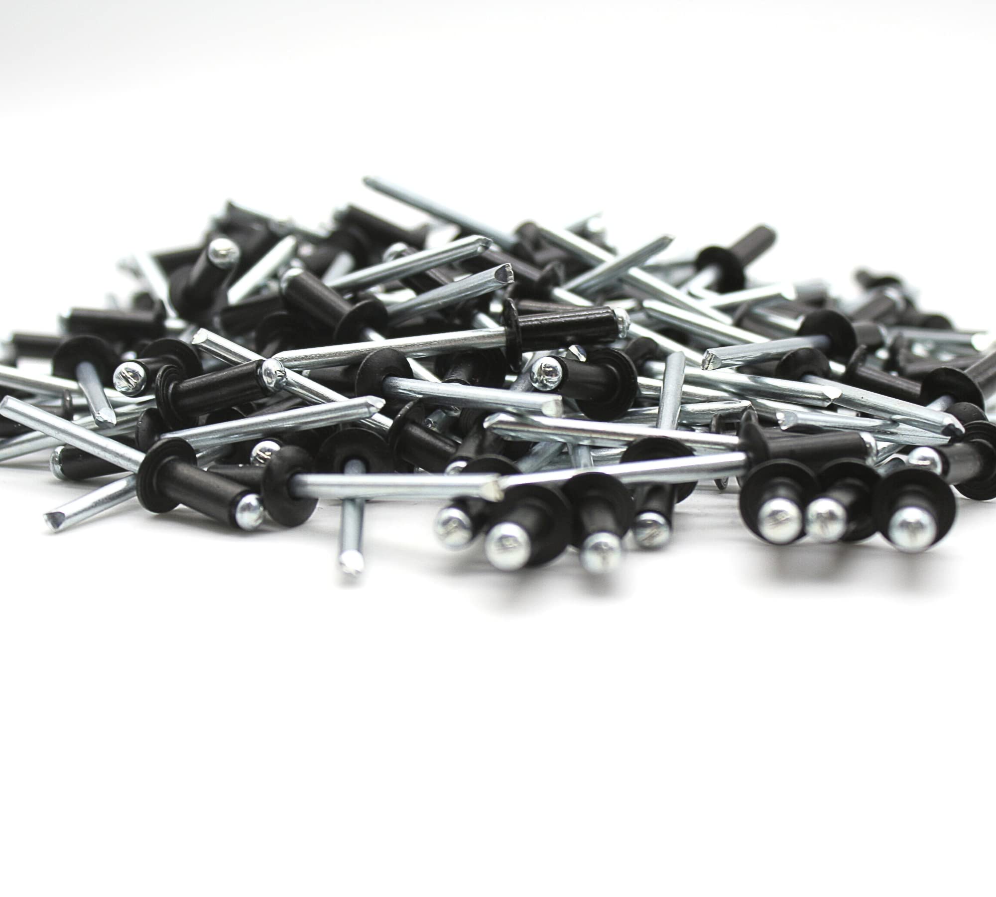 thumbnail: Pack Van 100 Stuks Blinde Klinknagels 3,2 X 16 Mm - Koepelkop Open Type DIN 7337 Aluminium Met Stalen Doorn