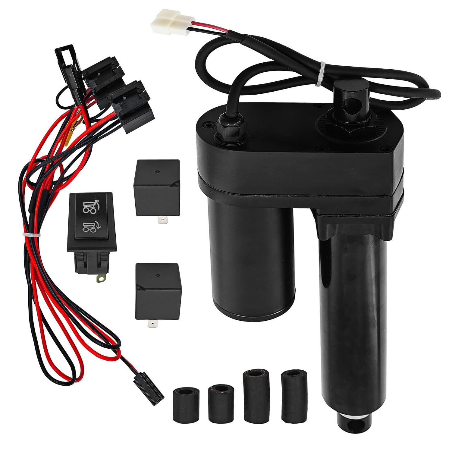 BM23765 12V Cargo Box Power Lift Actuator Kit w/Switch Relays Compatible with John Deere Gator Utility Vehicle 4X2 6X4 Trail Worksite TH TS TX Fits for Yanmar Engine 3TNV70 Replace# BM20701 AM133408