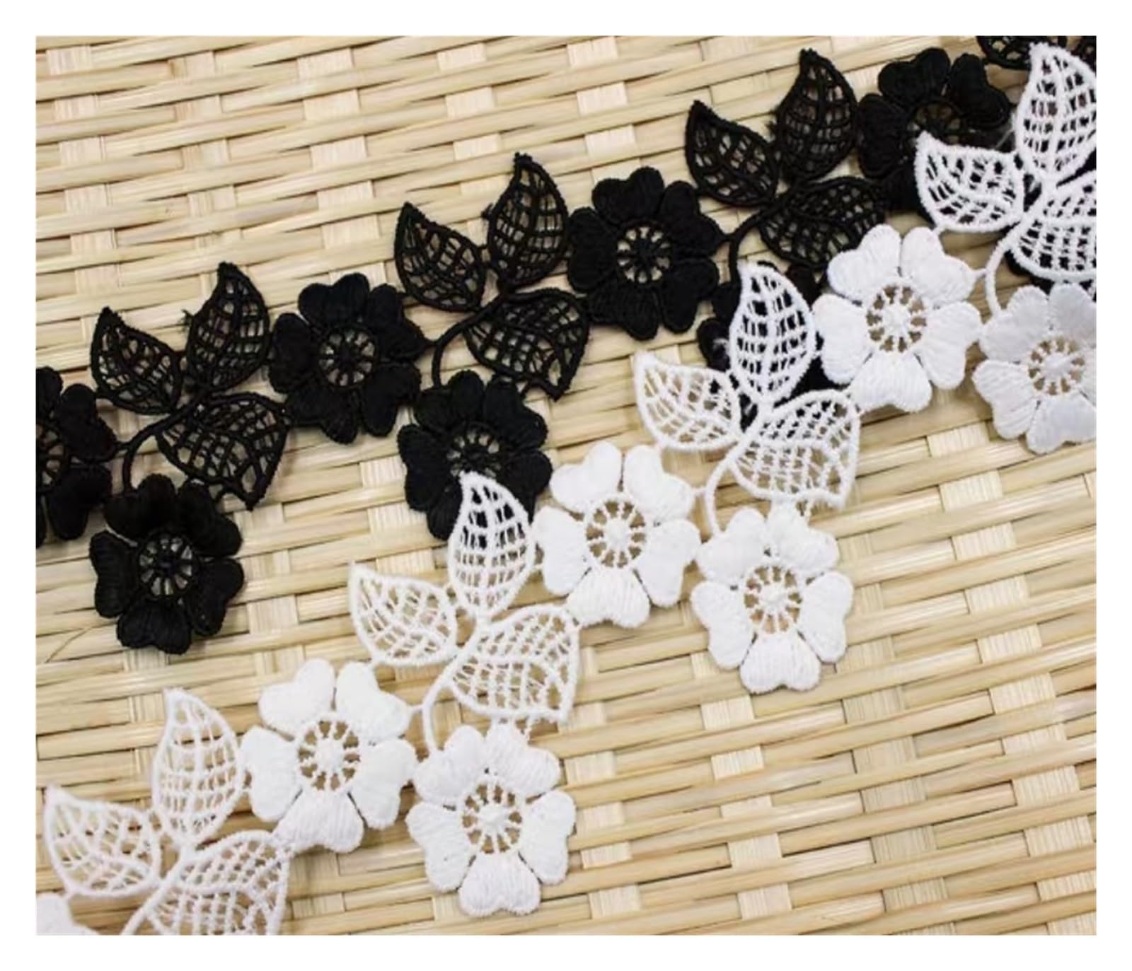 Spitzenborte, Spitzenstoff, Spitzenbordüre, Nähprojekte, Hochzeitsvorhänge, Dekoration, Scrapbooking (schwarz)
