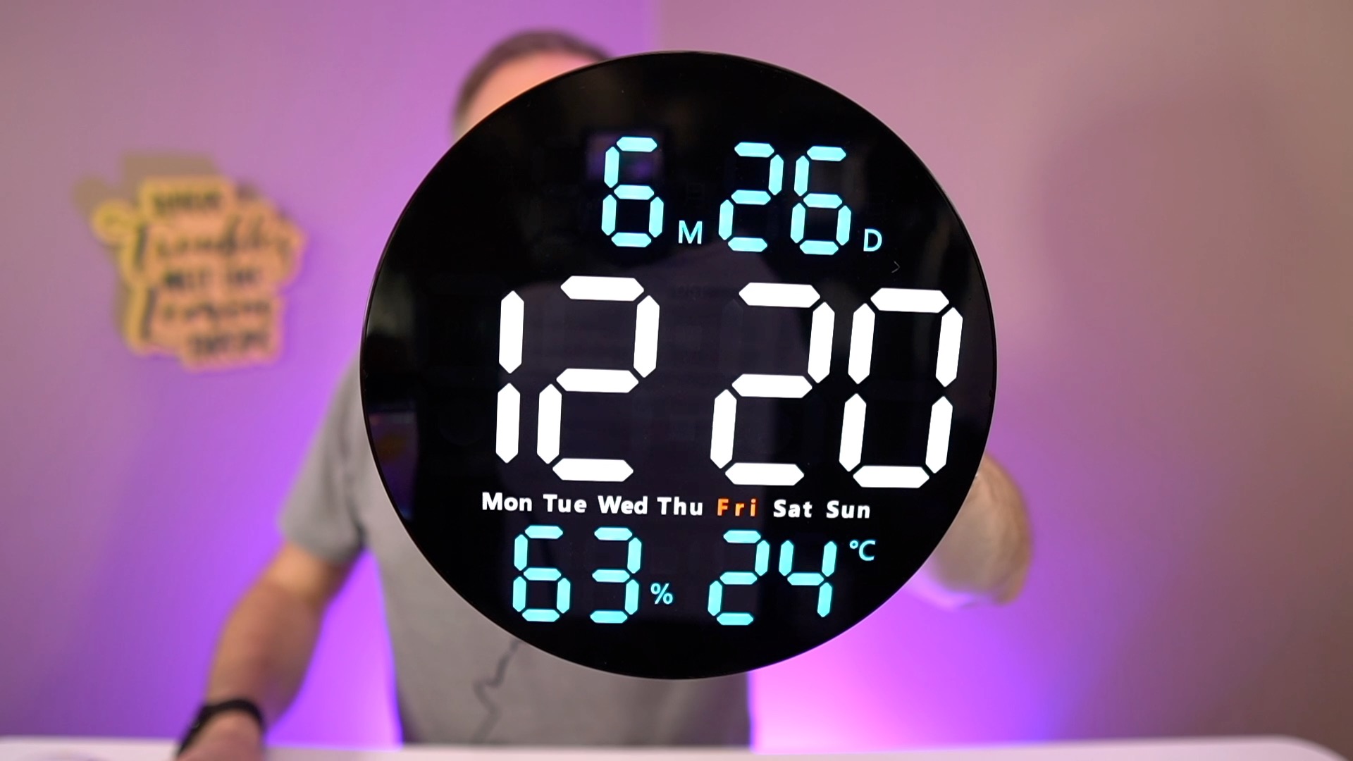 Digital Wall Clock with Remote Control