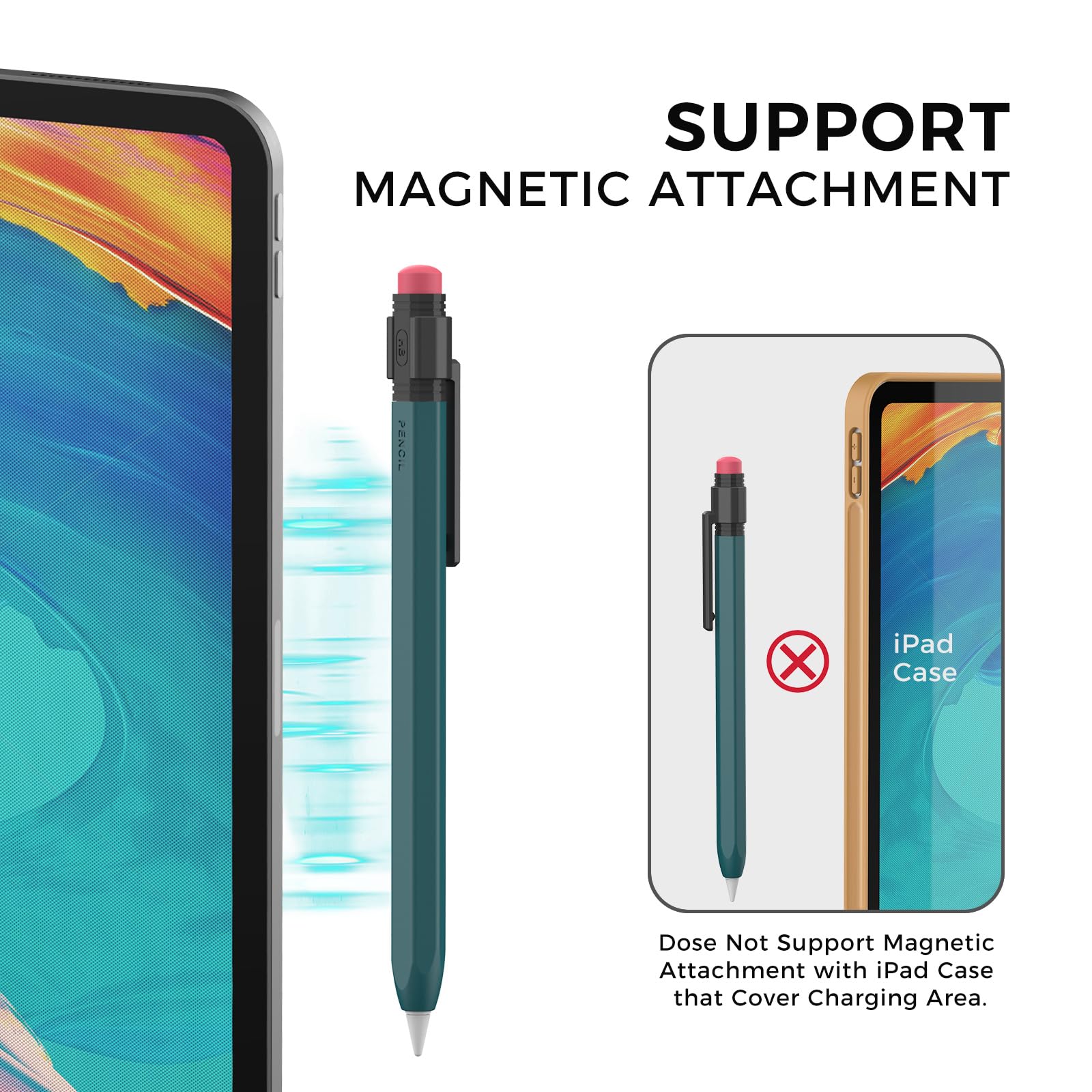 TRONWIN Apple Pencil USB C Case,Silicone Sleeve Protective Cover