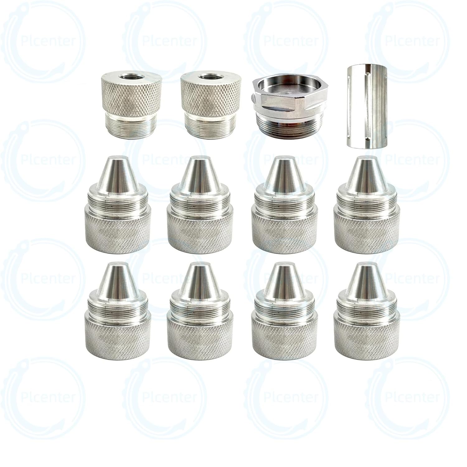 1.375''X24 Stainless Steel Cover Cones with Cleaning Chamber & 1/2&5/8-24 Hose Inlet（12-Pack）