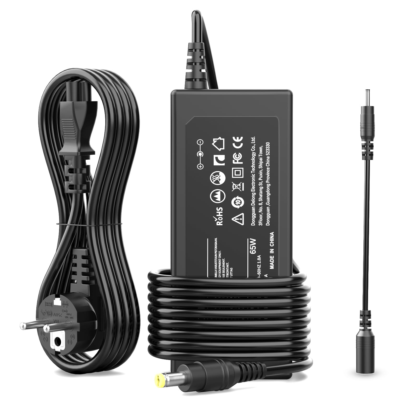 Caricatore 65W Alimentatore 19V 3.42A Caricabatterie per Acer Aspire One 5 3 E1 E3 E5 E14 E15 E17 Es1 V3 V5 V7 S3 R3 5250 5750 5920 5742 A315 Laptop PC Portatile Computer Adattatore di Alimentazione