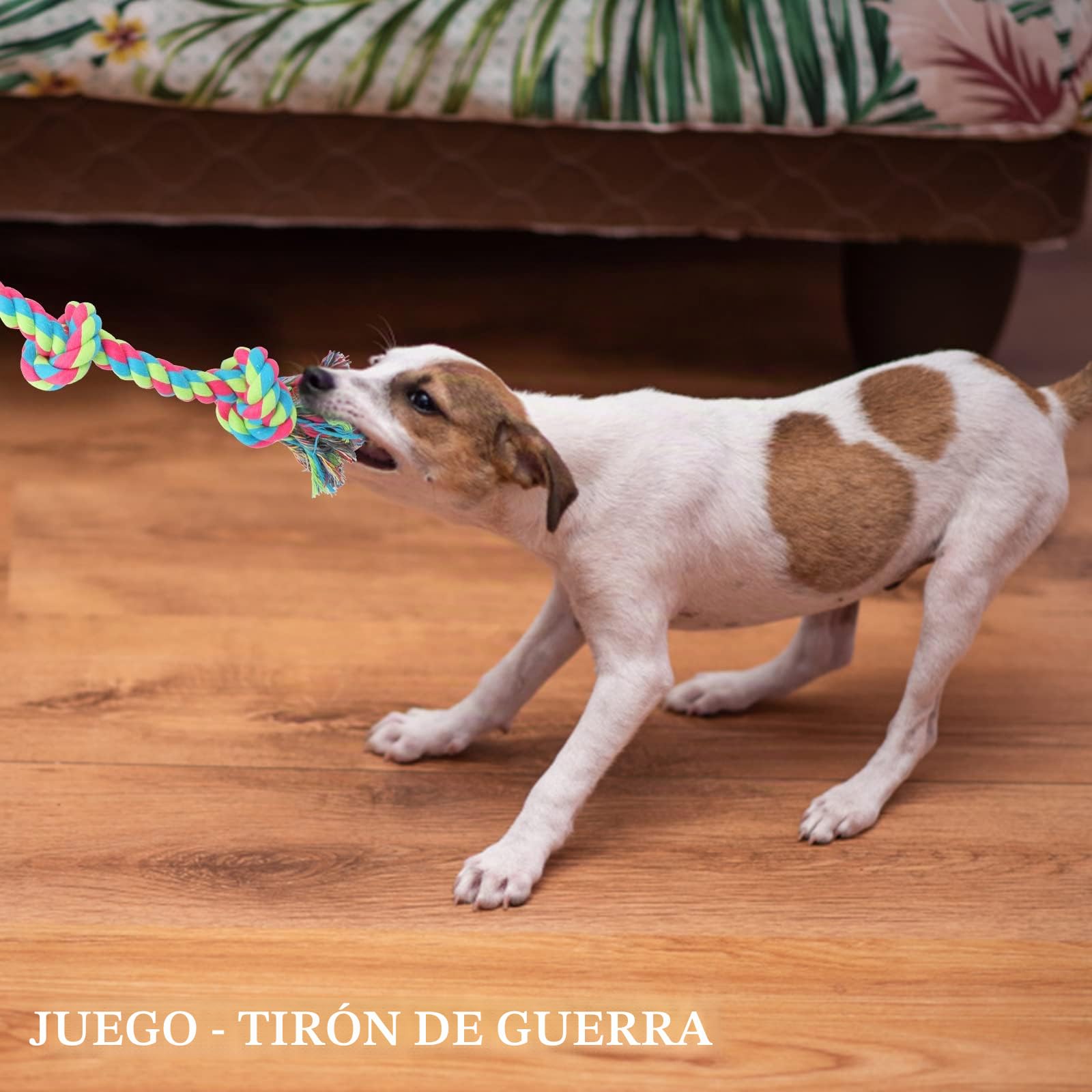 Aitmexcn Juguetes de cuerda para perros grandes y medianos masticadores de perros, juguetes indestructibles para masticar perros, juguete resistente para limpiar los dientes, tira de la guerra