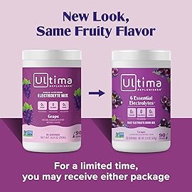 Ultima Replenisher Daily Electrolyte Powder Drink Mix - Sugar Free - Grape, 90 Servings - Hydration Powder with 6 Key Electrolytes and Trace Minerals - Keto Friendly, Vegan, Non-GMO