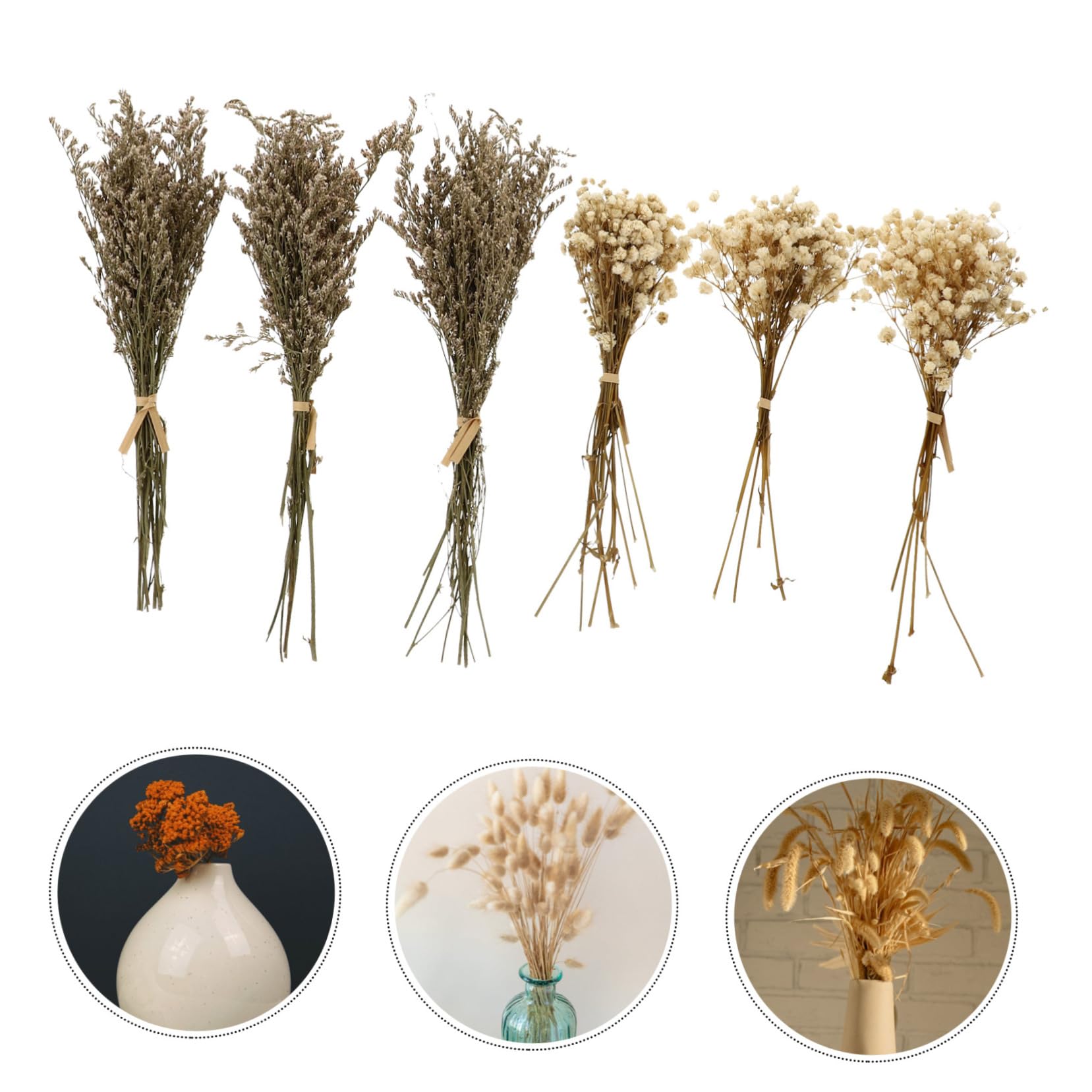Alipis 30 Pièces Gypsophile De La Saint-Valentin Bouquets De Fleurs Artificielles Bouquets De Fleurs De Gypsophile Séchées Bouquet De Fleurs Orner Décor Gazon Fleurs Séchées Petit Vase