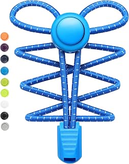 Cordones Elasticos, 2 Pares Cordones Elasticos Zapatillas Deporte, Cordones Zapatos Ajustables sin Atar para Adultos y niños
