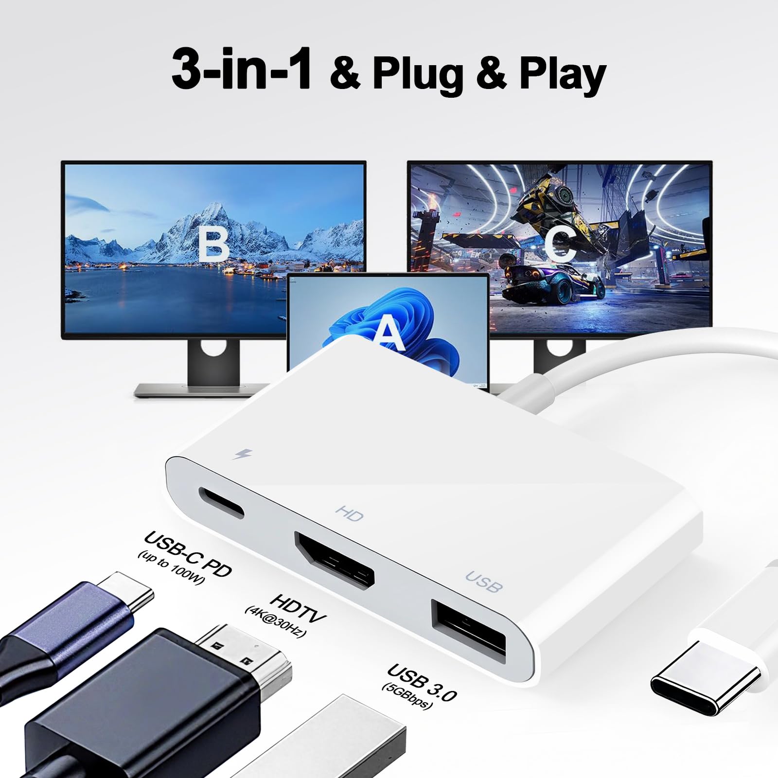 Certificato Apple Fi] Adattatore USB per iPhone/iPad, adattatore OTG