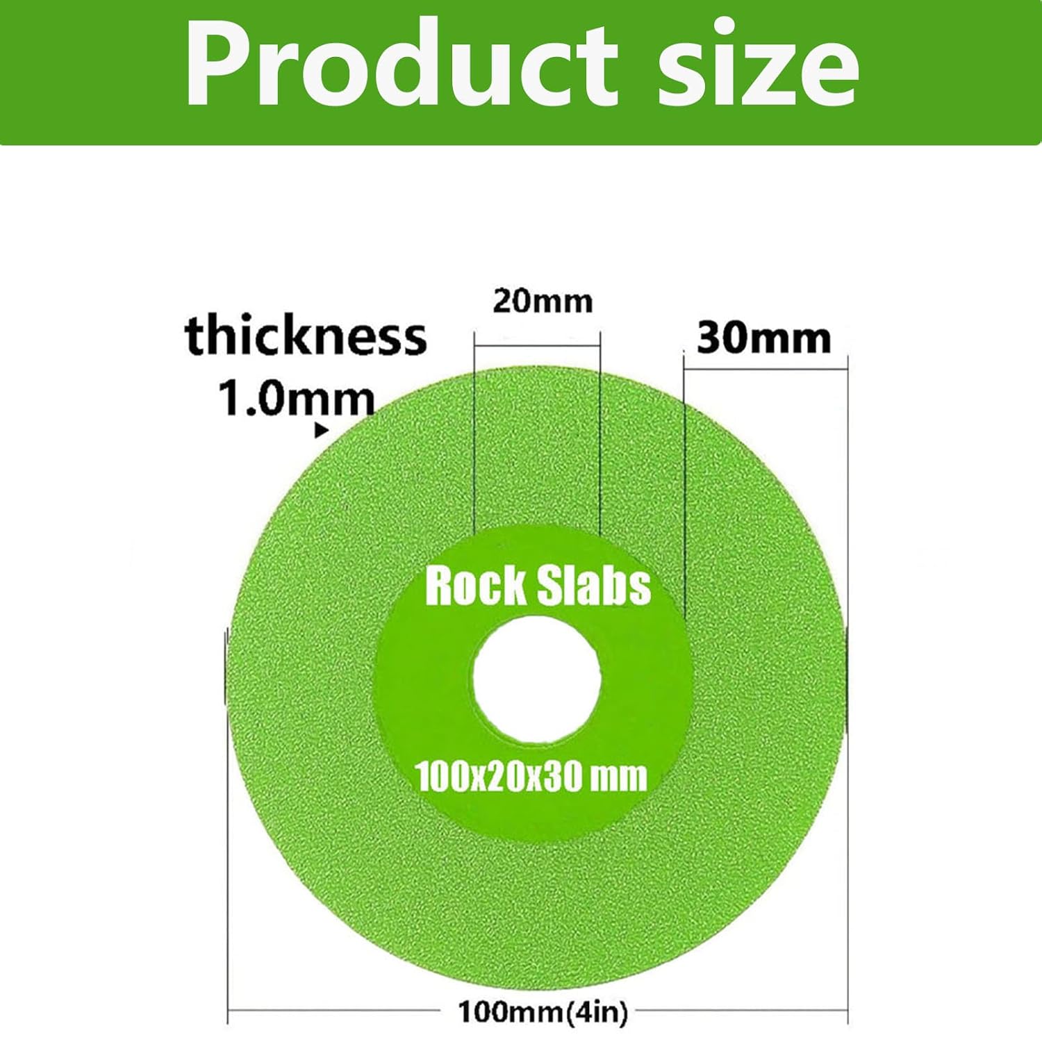 6 Pack Diamond Blade for Angle Grinder - 4" X 0.78” Super Thin Rock Slab Grinding Disc, 1.2'' Ultra Width Discos para Cortar Ceramica for Cutting and Edge Trimming