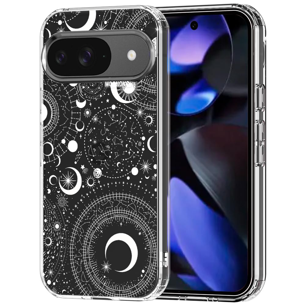 MOSNOVO Case for Google Pixel 9 & Pixel 9 Pro, [Buffertech 6.6ft Military-Grade Drop Protection] [Anti Peel Off Tech] Clear TPU Bumper Phone Case